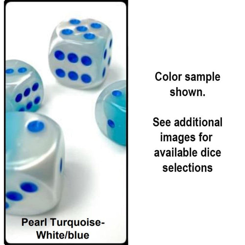 Chessex Mfg Co Llc -  7Ct Polyhedral Set: Gemini Pearl Turquoise-White/Blue Luminary