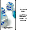 Chessex Mfg Co Llc -  16Mm 12Ct D6 Block: Gemini Pearl Turquoise-White/Blue Luminary