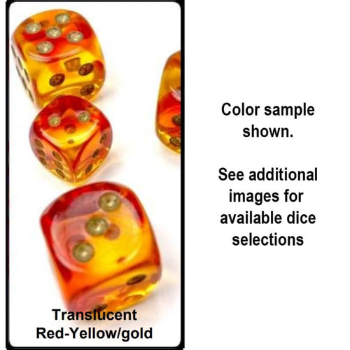 Chessex Mfg Co Llc -  7Ct Polyhedral Set: Gemini Translucent Red-Yellow/Gold