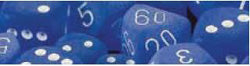 Chessex Mfg Co Llc -  D6 -- 16Mm Frosted Dice - Blue/White - 12Ct