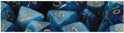 Chessex Mfg Co Llc -  D6 -- 16Mm Phantom Dice - Teal/Gold - 12Ct