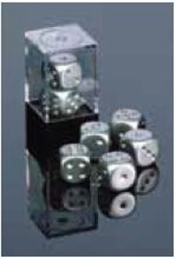 Chessex Mfg Co Llc -  D6 -- 16Mm Metallic Dice - Aluminum - 2Ct