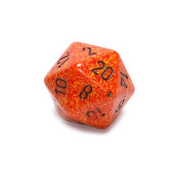 Chessex Mfg Co Llc -  D20 34Mm Speckled Dice - Fire