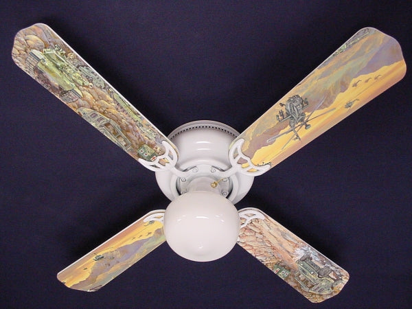 Ceiling Fan Designers 42FAN-KIDS-ATMH Army Tanks Military Helicopter Ceiling Fan 42 in.