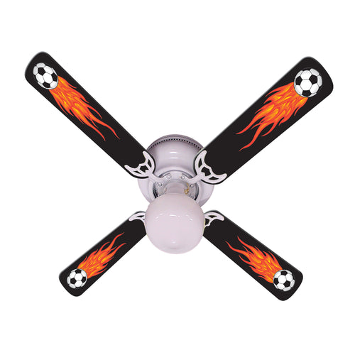 Ceiling Fan Designers 42FAN-KIDS-FSB Flaming Soccer Balls Ceiling Fan 42 in.