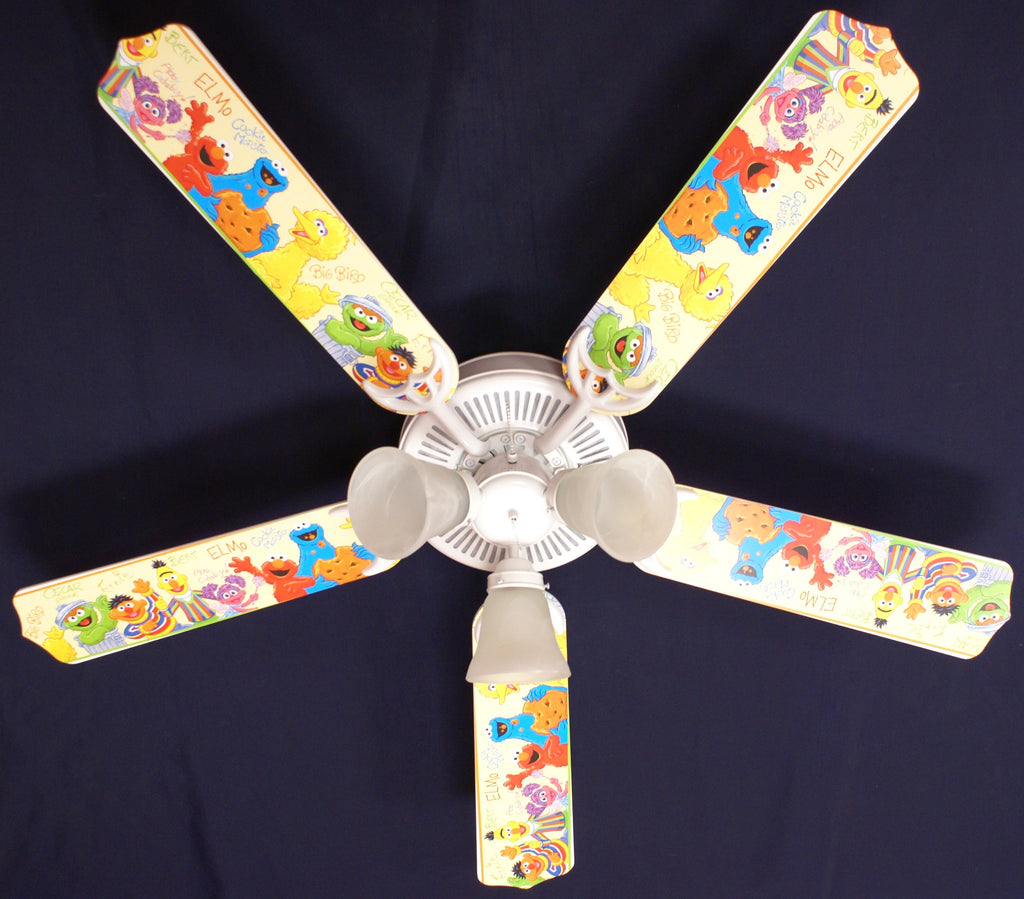 Ceiling Fan Designers 52FAN-KIDS-SSEBB Sesame Street Elmo Big Bird Ceiling Fan 52 in.