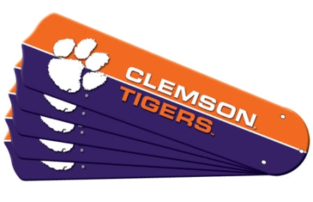 Ceiling Fan Designers 7990-CLE New NCAA CLEMSON TIGERS 52 in. Ceiling Fan Blade Set