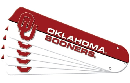 Ceiling Fan Designers 7992-OKL New NCAA OKLAHOMA SOONERS 42 in. Ceiling Fan Blade Set
