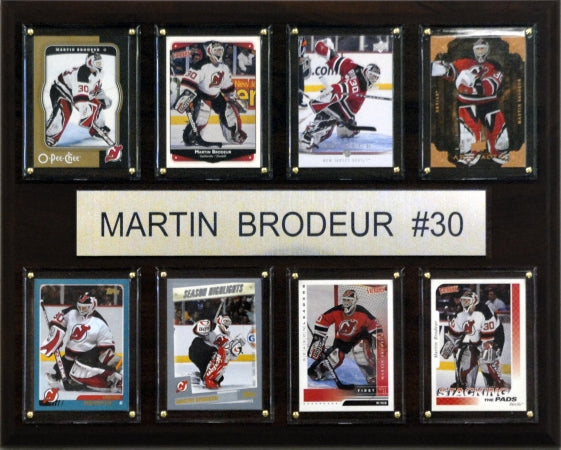 C & I Collectables 1215BRODEUR8C NHL Martin Brodeur New Jersey Devils 8 Card Plaque