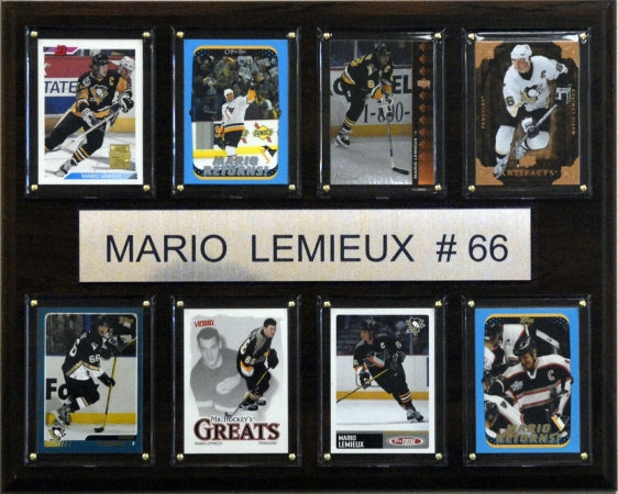C & I Collectables 1215LEMIEUX8C NHL Mario Lemieux Pittsburgh Penguins 8 Card Plaque