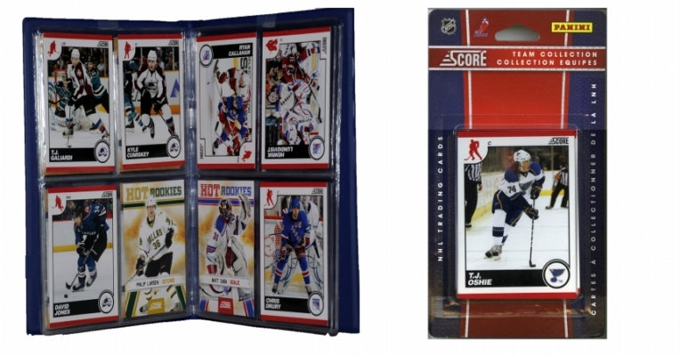 C & I Collectables 2010BLUESTS NHL St. Louis Blues Licensed 2010 Score Team Set and Storage Album