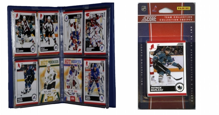 C & I Collectables 2010SHARKSTS NHL San Jose Sharks Licensed 2010 Score Team Set and Storage Album