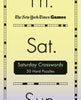 New York Times Games Saturday Crosswords: 50 Hard Puzzles - New York Times - St. Martin's Griffin