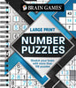 Brain Games - Large Print Number Puzzles: Stretch Your Brain with More Than 160 Puzzles - Publications International Ltd - Publications International, Ltd.