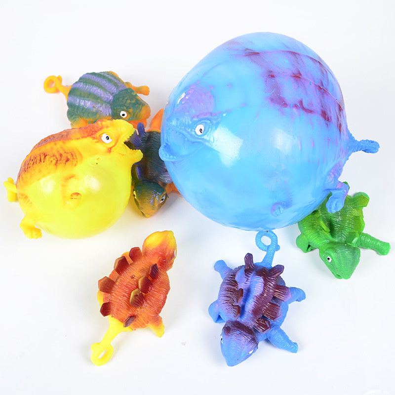 Sensuality Emporium - Kids Funny Blowing Animals Inflate Dinosaur Vent Balls Antistress Hand Balloon Fidget Party Sports Games Toys for Children Gift