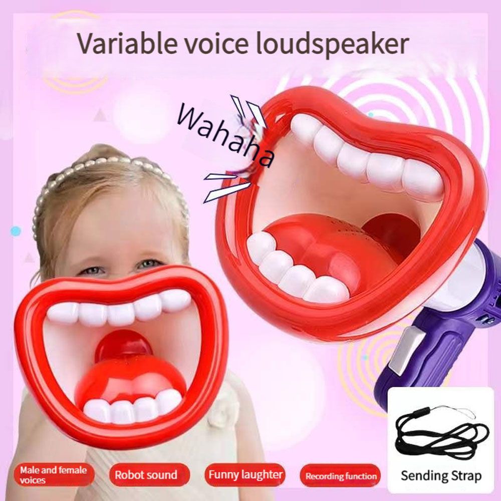 Sensuality Emporium - New Big Mouth Funny Megaphone Recording Toy Kid Voice Changer Horn Children Speaker Handheld Mic Vocal Toys For Kids Jokes Gifts