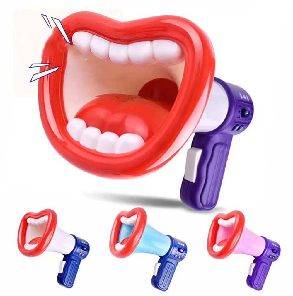 Sensuality Emporium - New Big Mouth Funny Megaphone Recording Toy Kid Voice Changer Horn Children Speaker Handheld Mic Vocal Toys For Kids Jokes Gifts