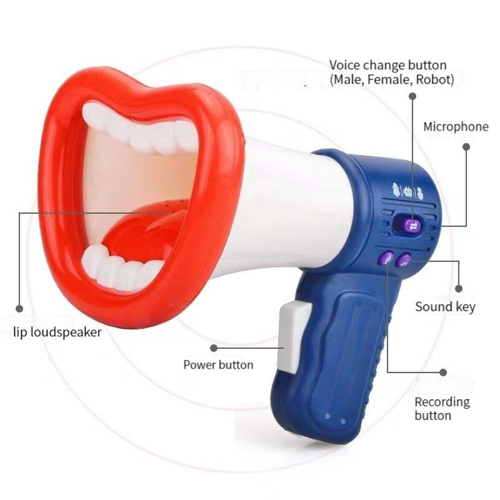 Sensuality Emporium - New Big Mouth Funny Megaphone Recording Toy Kid Voice Changer Horn Children Speaker Handheld Mic Vocal Toys For Kids Jokes Gifts