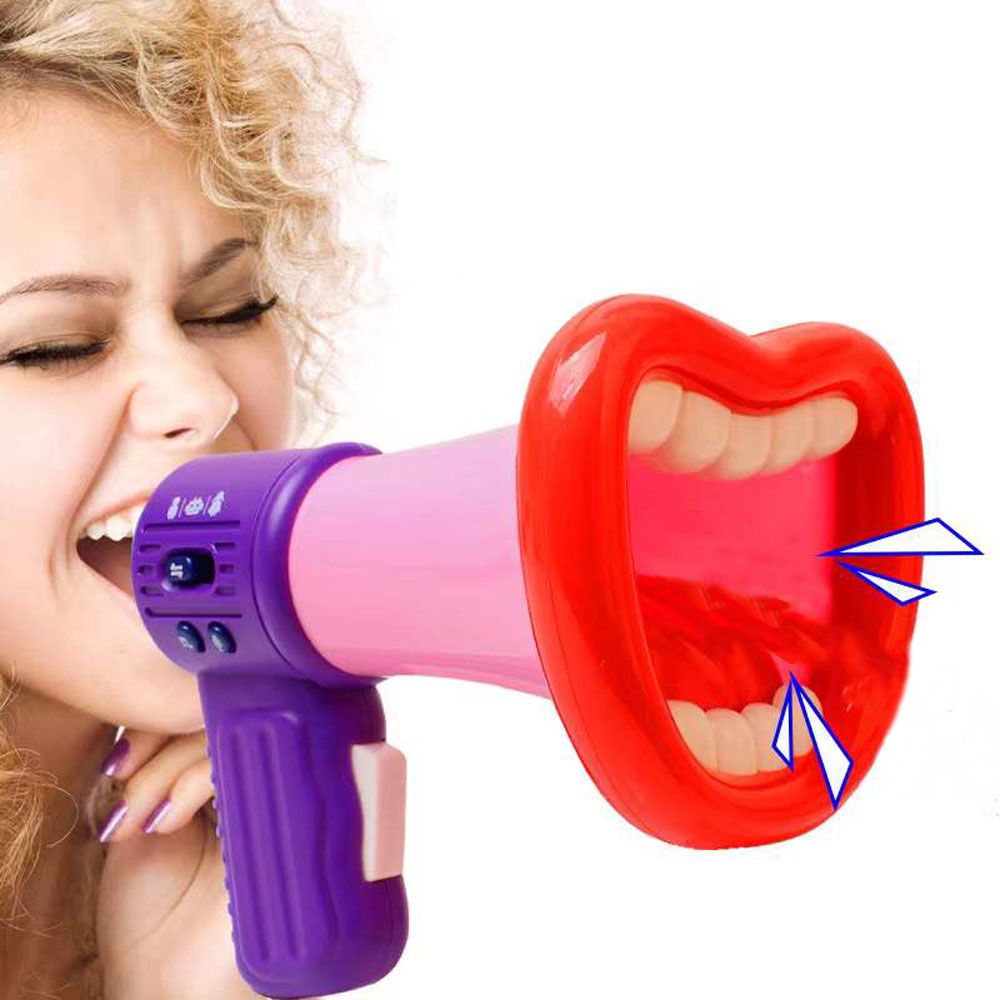 Sensuality Emporium - New Big Mouth Funny Megaphone Recording Toy Kid Voice Changer Horn Children Speaker Handheld Mic Vocal Toys For Kids Jokes Gifts