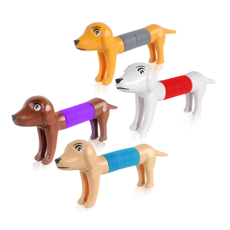 Sensuality Emporium - Dog Telescopic Tube; Autism Sensory Toys; 4Pcs pop Tubes; Fidget Toys for Kids Girls; Toddler Toys; Kids Toys; Sensory Toy; Dog Party Favors