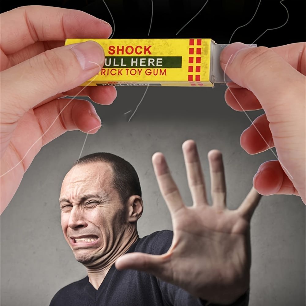 Nice Store - 1 pce Electric Shock Joke Chewing Gum; Shocking Toy; Gift; Gadget Prank Trick Gag Funny Fool's Day Toy; Gift For Halloween