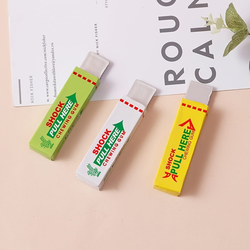 Nice Store - 1 pce Electric Shock Joke Chewing Gum; Shocking Toy; Gift; Gadget Prank Trick Gag Funny Fool's Day Toy; Gift For Halloween