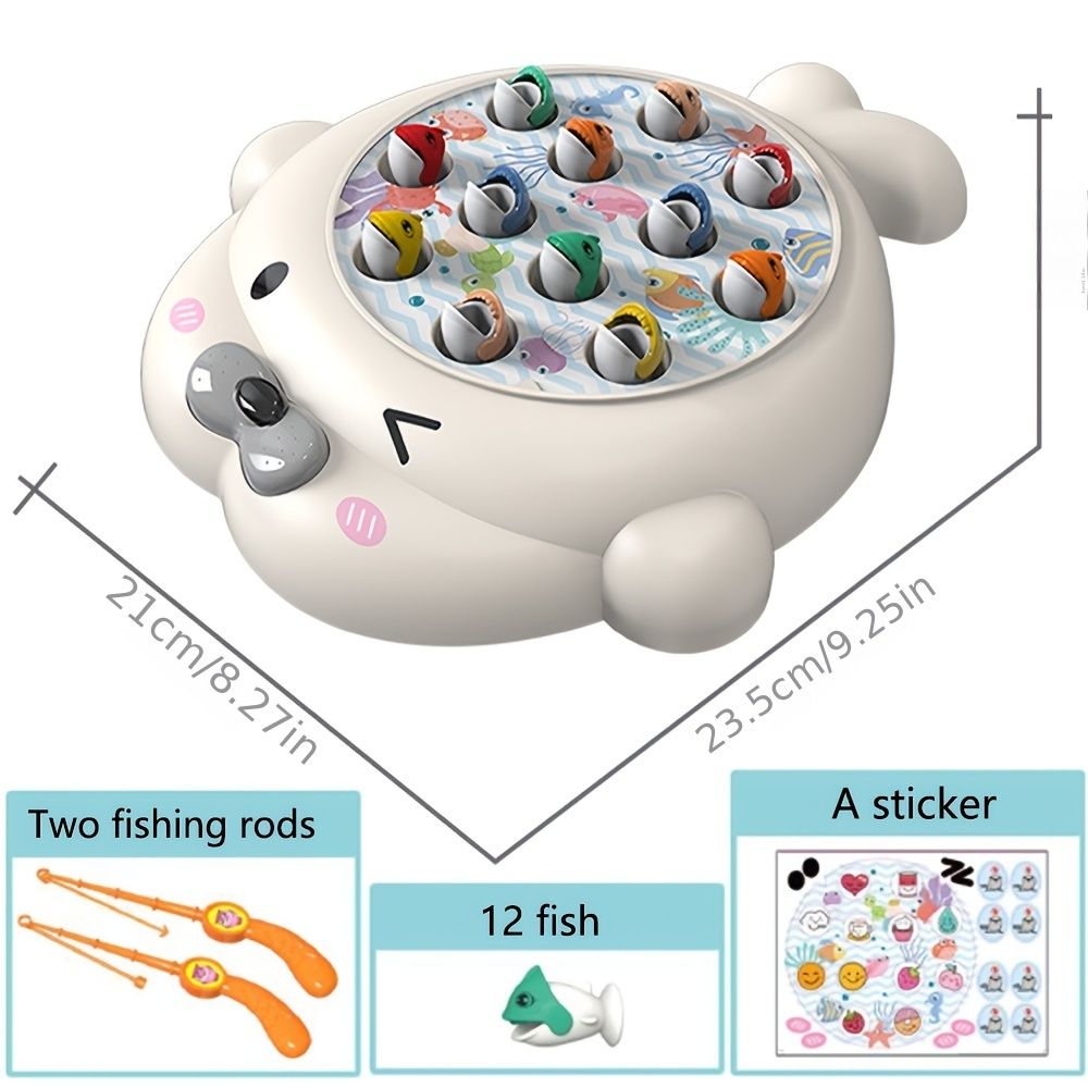 Nice Store - Educational Magnetic Hook Fun Parent-child Interaction Baby Fishing Toys; For 3 Years Old And Above To Develop Children's Hand-eye Coordination