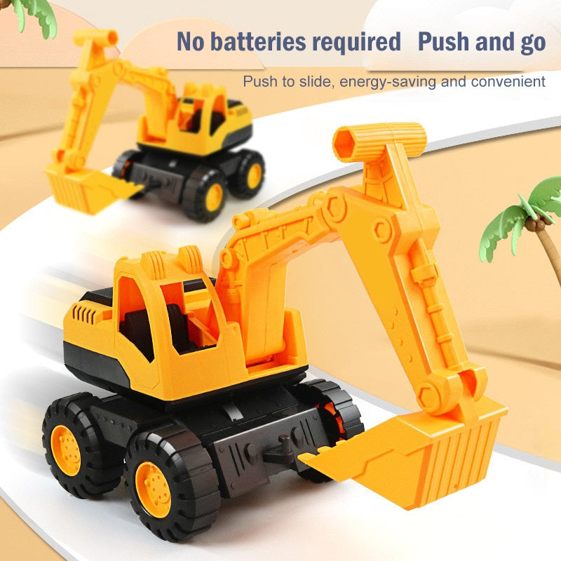 oh my god - New Excavator Engineering Car Children's Smash Resistant Toy Sliding Forklift Anti - Bucking Truck Boys Dig Sand Sand Atv