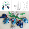 PANDA SUPERSTORE - Blue Cool Monsters Baby Crib Mobile Halloween Decor Musical Crib Mobile