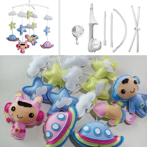 PANDA SUPERSTORE - Baby Crib Mobile Halloween Decor Cartoon Alien UFO Musical Crib Mobile Infant Toy Gift