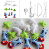 PANDA SUPERSTORE - Baby Musical Crib Mobile Blue Monsters Halloween Decor Crib Mobile Infant Toy Baby Gift