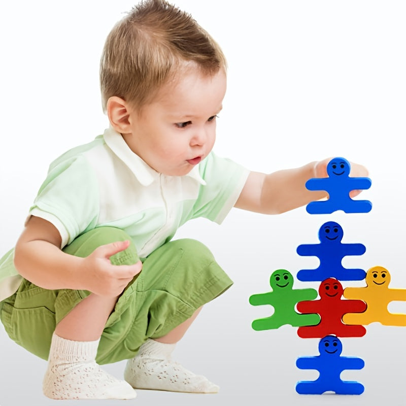 Sensuality Emporium - Wooden Balance Villain Blocks Montessori Toys For Toddlers, Education For Fine Motor Skills - Sorting & Matching, Educational Stacking Toys Kids