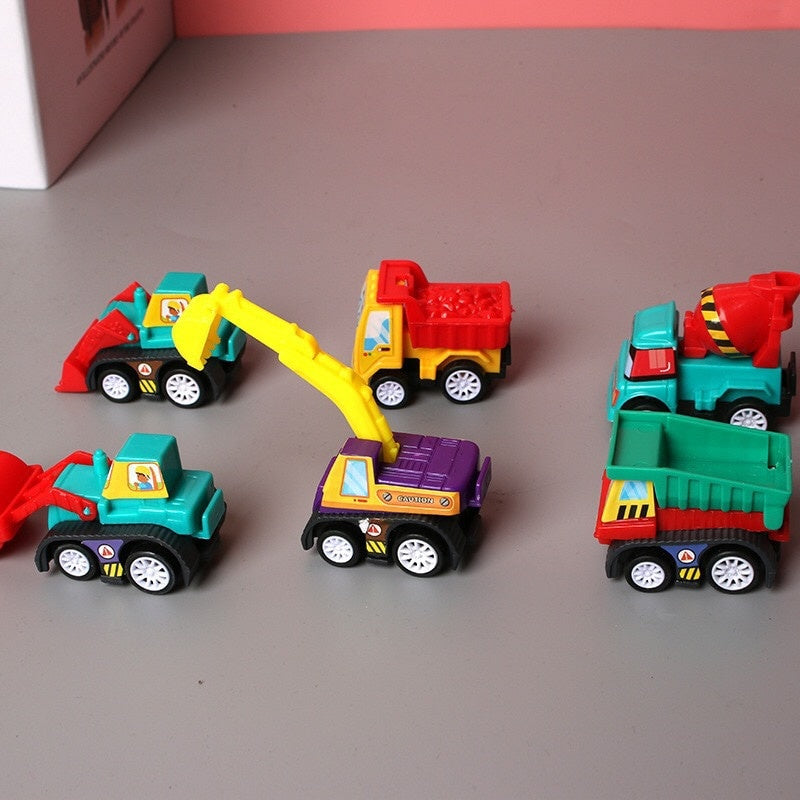 oh my god - Children's Toy 1 Bag 6 Cars Warrior Car Set Fire Truck Model Car Toy Mini Inertial Engineering Vehicle
