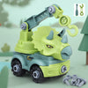 oh my god - Children's Construction Toy Dinosaur Engineering Car Fire Truck Screw Build And Take Educational Toy Diy Dinosaurs Car Boy Gift