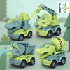 oh my god - Children's Construction Toy Dinosaur Engineering Car Fire Truck Screw Build And Take Educational Toy Diy Dinosaurs Car Boy Gift
