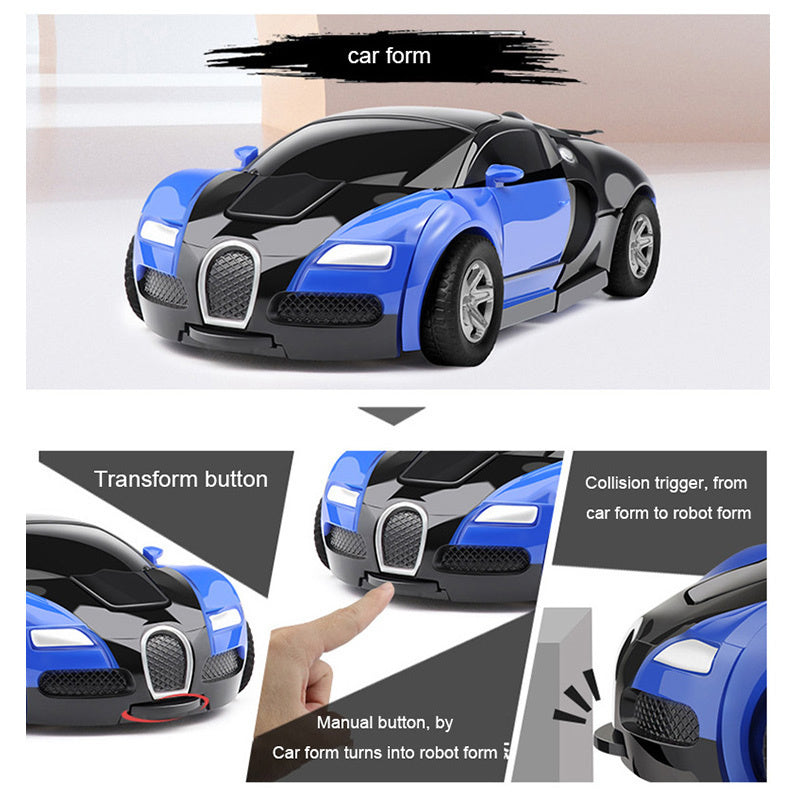 oh my god - Deformation Vehicle Collision Impact One-Button Inertial Bugatti Veyron Toy Car Transformers Robot Kid Child Gift Time limited