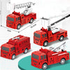 oh my god - New Children 'S Mini Four Pull Back Car Ladder Fire Fighting Toy Car Model Four-Piece Set