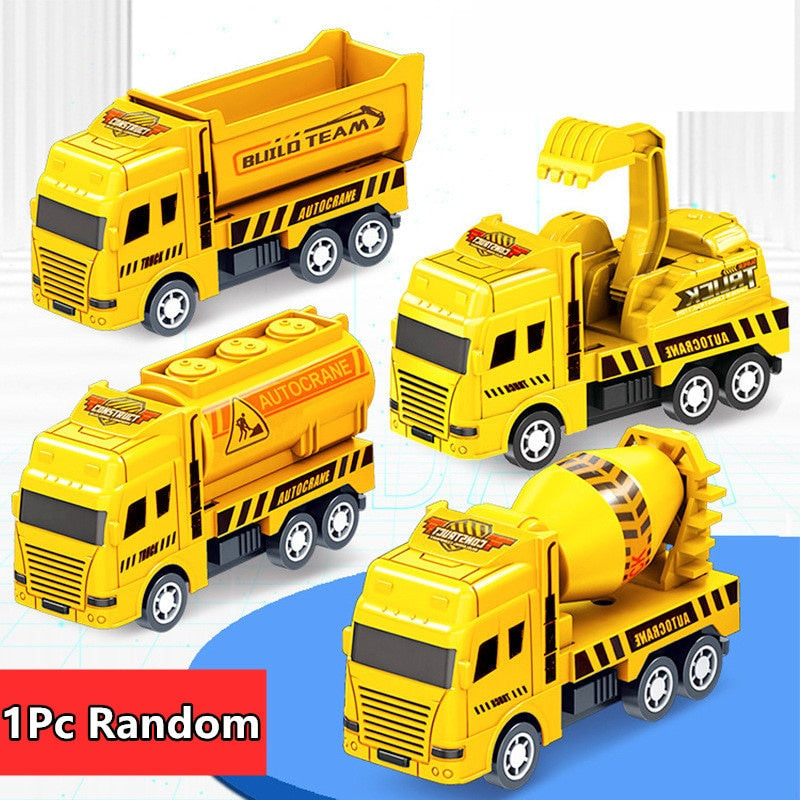 oh my god - Factory Wholesale Educational Children's Toy Warrior Engineering Vehicle Model Four Mini Cars