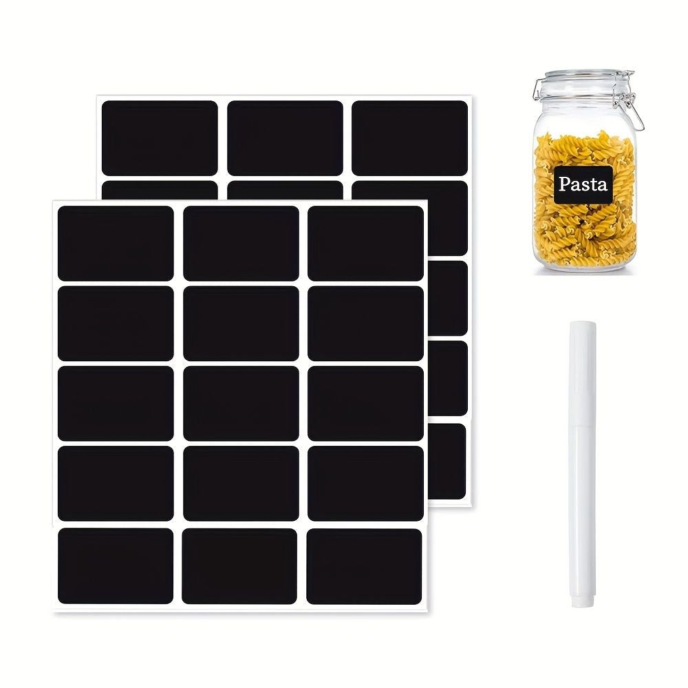 Department Store - 2pcs Blackboard Label With Chalk, Waterproof Can Be Wiped Out Without Dry Rubber Plate Stickers, Home Kitchen Supplies With Chalk Label Stickers Can Be Reused To Use Blackboard Label Stickers