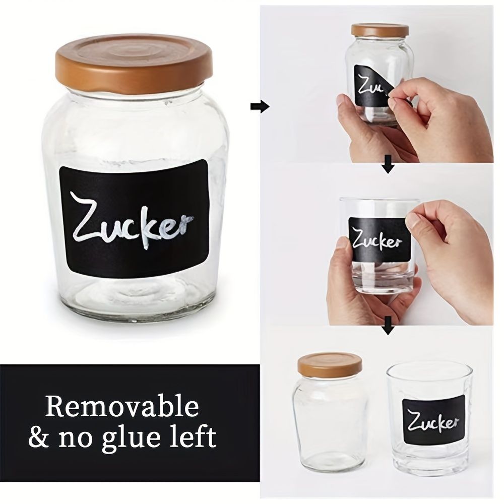 Department Store - 2pcs Blackboard Label With Chalk, Waterproof Can Be Wiped Out Without Dry Rubber Plate Stickers, Home Kitchen Supplies With Chalk Label Stickers Can Be Reused To Use Blackboard Label Stickers