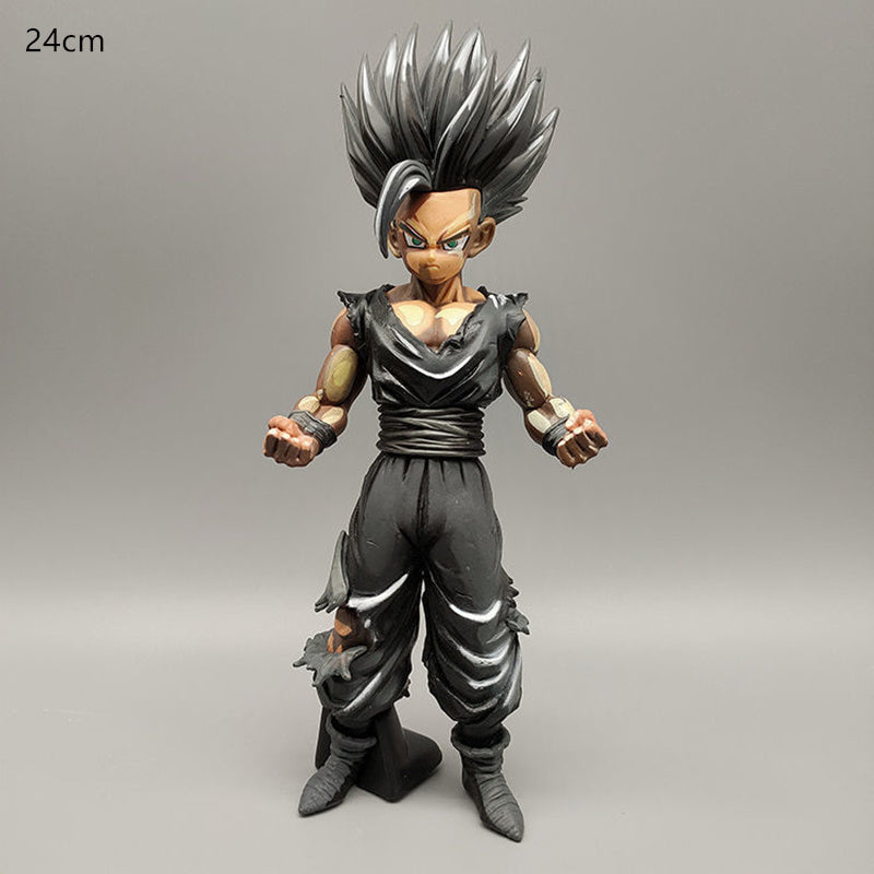Department Store - Dragon Ball Z Son Goku Sun Gohan Battle Damaged Cartoon Version Super Saiyan Doll Collection Model Toy Children's Gift