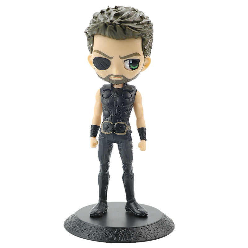 Department Store - Avengers Anime Doll Superhero Iron Man Spiderman Thor Rocky PVC Doll Collection Model Toy 15 Cm
