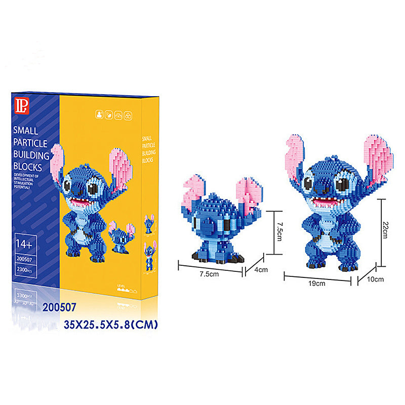 Department Store - Disney Series Building Blocks Hero Cartoon Character Spider-Man Assembled Decompression Model Ornaments Stitch Assembly Toys