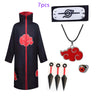 Department Store - Naruto Cosplay Costume Props Ring; Gloves Red Cloud Robe Cloak Kimono Akatsuki Headband Kunai Suit Adult Child Cos Gift