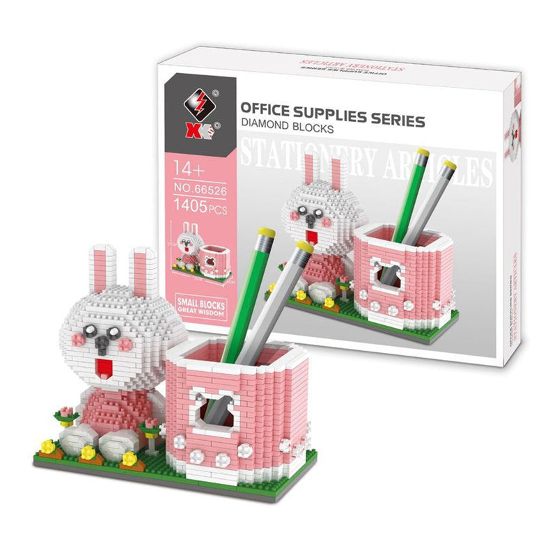 Department Store - Disney Series Building Blocks Pen Holder Doll Stitch Winnie The Pooh Cute Cartoon Image DIY Puzzle Assembling Toy Children Gift