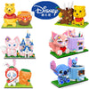 Department Store - Disney Series Building Blocks Pen Holder Doll Stitch Winnie The Pooh Cute Cartoon Image DIY Puzzle Assembling Toy Children Gift