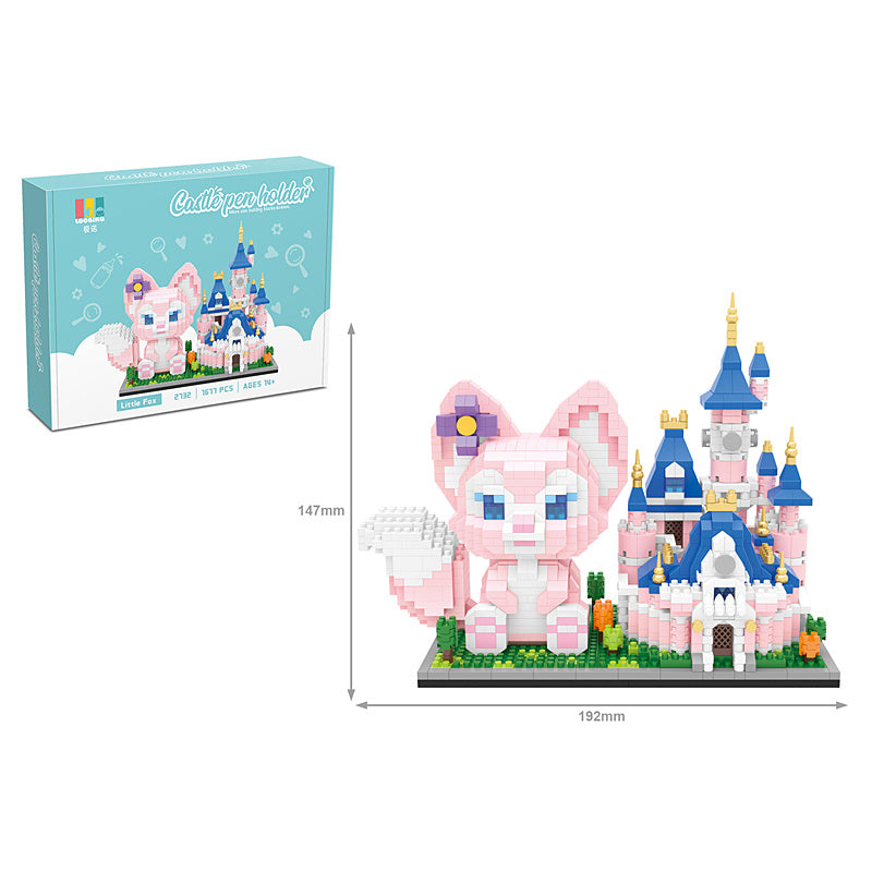 Department Store - Disney Series Building Blocks Pen Holder Doll Stitch Winnie The Pooh Cute Cartoon Image DIY Puzzle Assembling Toy Children Gift