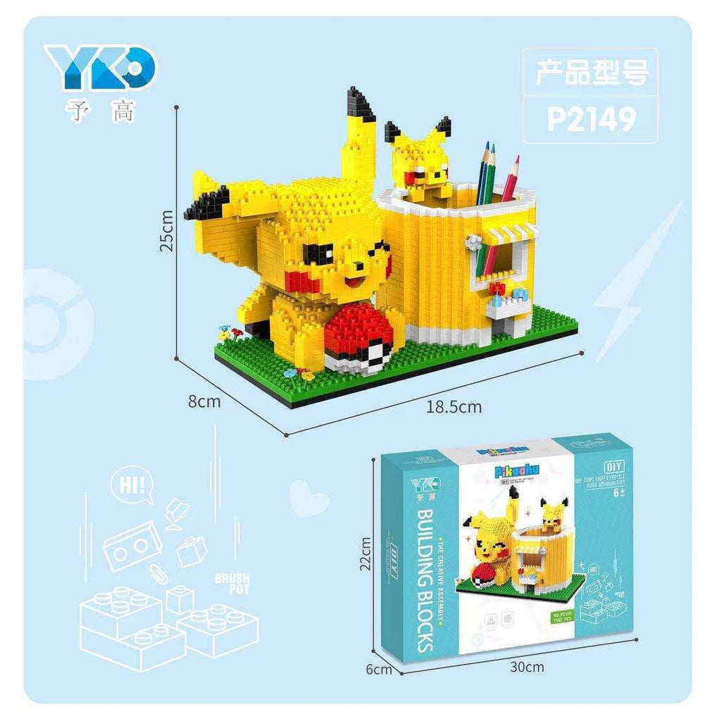 Department Store - Disney Series Building Blocks Pen Holder Doll Stitch Winnie The Pooh Cute Cartoon Image DIY Puzzle Assembling Toy Children Gift