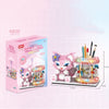 Department Store - Disney Series Building Blocks Pen Holder Doll Stitch Winnie The Pooh Cute Cartoon Image DIY Puzzle Assembling Toy Children Gift