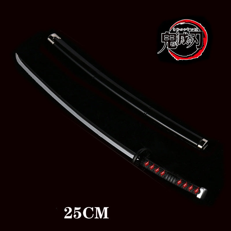 Department Store - Kimetsu no Yaiba Sword Weapon Demon Slayer Satoman Tanjiro Cosplay Sword 1:1 Anime Ninja Knife Wood 25cm Katana Prop